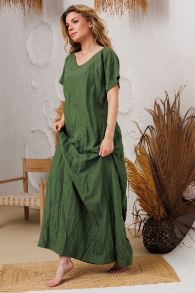 Платье АМУЛЕТ 9915 луговой - фото 2