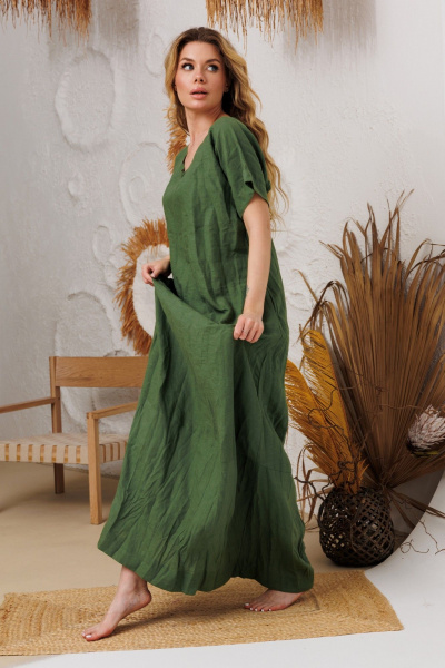 Платье АМУЛЕТ 9915 луговой - фото 1