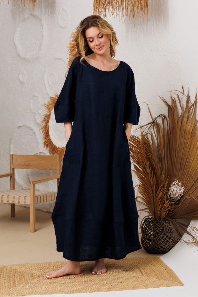 Платье АМУЛЕТ 9920 темно-синий - фото 2
