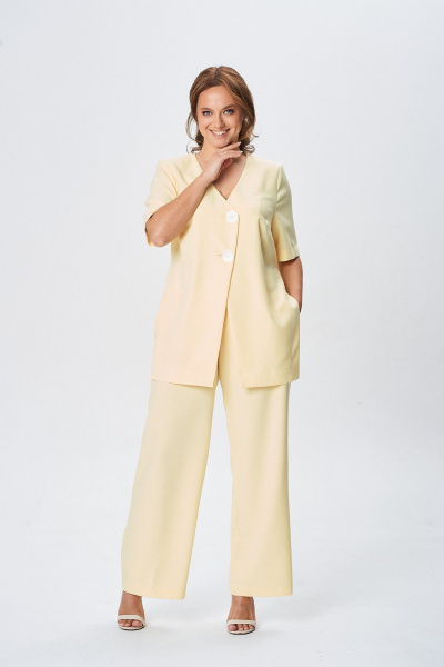 Брюки, жакет AMORI 8029 лимонный - фото 1