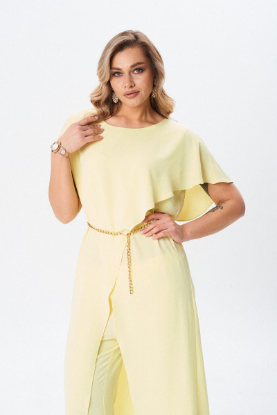 Брюки, кардиган AMORI 8030 лимонный - фото 3