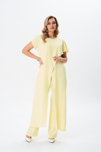 Брюки, кардиган AMORI 8030 лимонный - фото 2
