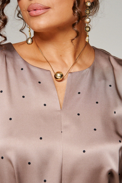 Платье Beautiful&Free 6342 какао+горох - фото 7