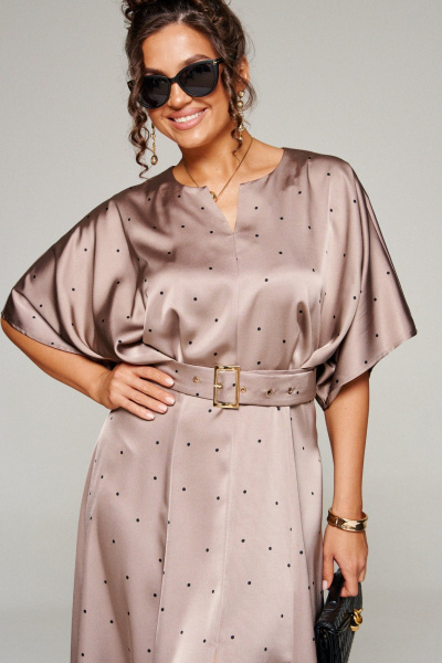 Платье Beautiful&Free 6342 какао+горох - фото 6