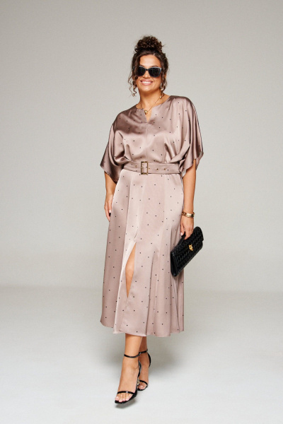 Платье Beautiful&Free 6342 какао+горох - фото 3