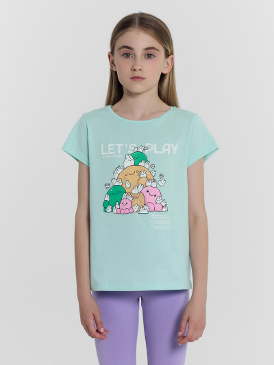 Футболка Mark Formelle 117892/24-30097П-0 бирюзовый_печать_Печать - фото 42