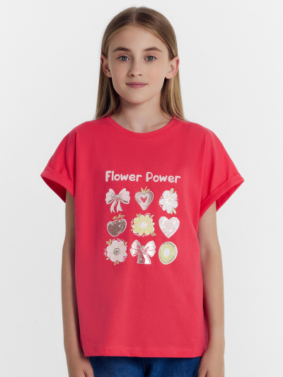 Футболка Mark Formelle 117904/24-27424П-0 ягодный_печать_3_сл_на_пол_(фольга) - фото 94