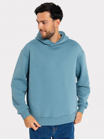 Худи Mark Formelle 121794/22/2878П-7П сине_серый_печать_1_сл_на_дет_капюшона - фото 93