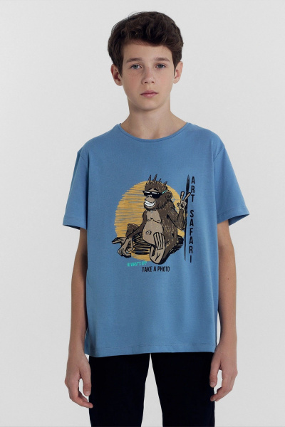 Футболка Mark Formelle 113432/24-30039П-0 туманно_голубой_печать_Печать - фото 1