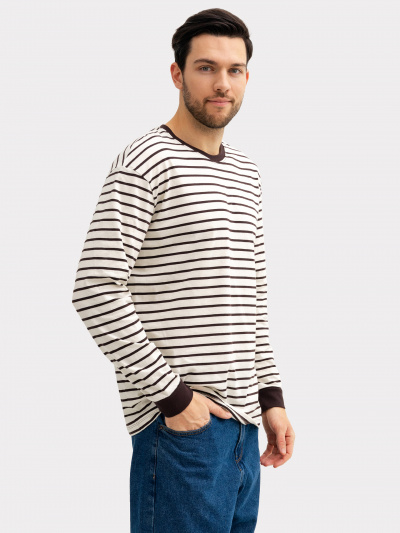 Лонгслив Mark Formelle 121811/1/24-3682П-0 молочно_шоколадная_полоска - фото 6