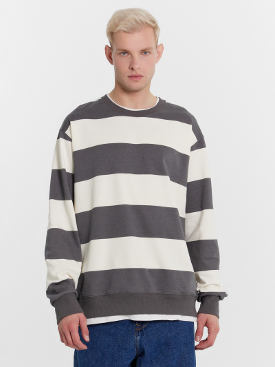 Свитшот Mark Formelle 121813/1/24-3544П-7(3) серо_молочная_полоска - фото 33