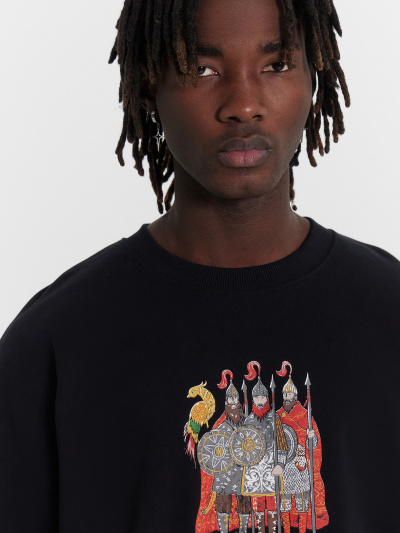 Свитшот Mark Formelle 121866/1/24-4100П-7(3) черный_печать_3_сл_на_пол_3_сл_на_спинке - фото 8