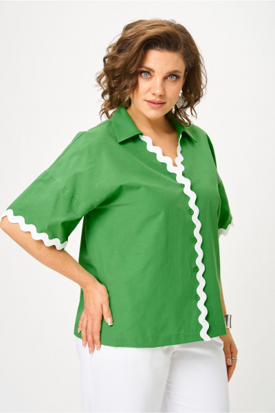 Блуза Andina city 5037-25 зелёный - фото 7