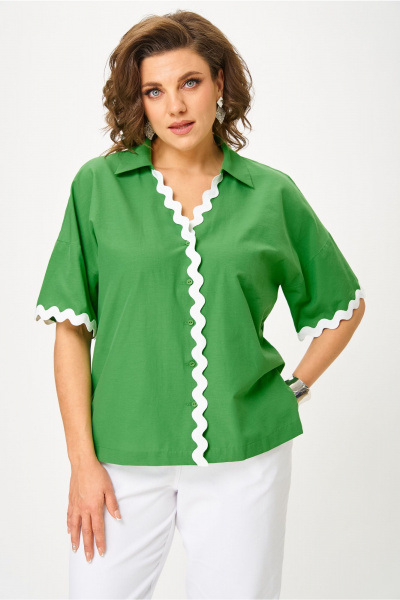 Блуза Andina city 5037-25 зелёный - фото 6