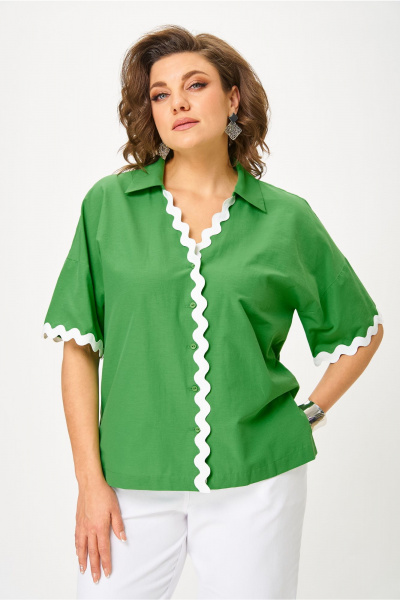 Блуза Andina city 5037-25 зелёный - фото 1