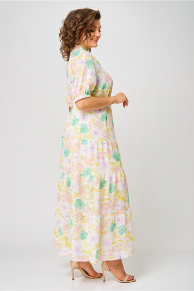 Платье Andina city 8037-25 молочный_принтом - фото 11