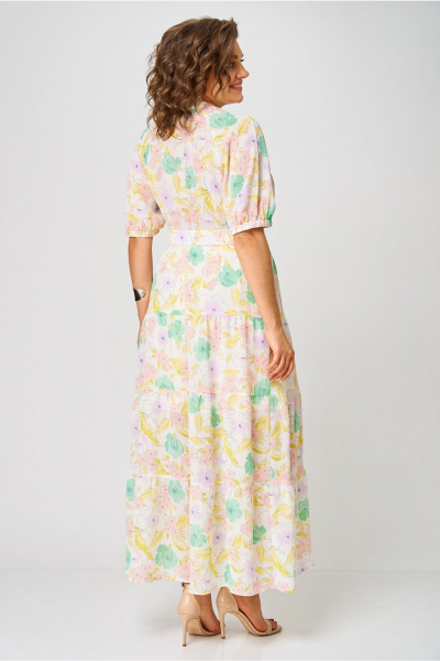 Платье Andina city 8037-25 молочный_принтом - фото 2