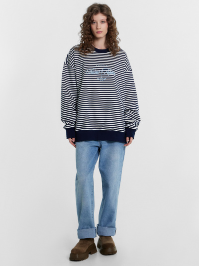 Свитшот Mark Formelle 122919/1/24-30074П-7 бело_синяя_полоска_1_сл_на_пол - фото 7