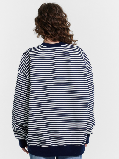 Свитшот Mark Formelle 122919/1/24-30074П-7 бело_синяя_полоска_1_сл_на_пол - фото 6