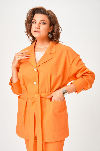Брюки, жакет Andina city 9077-25 оранжевый - фото 9