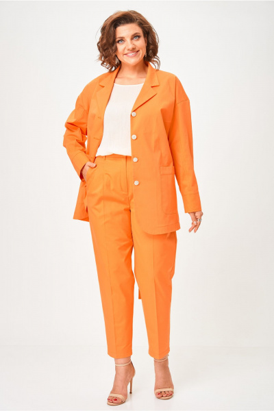 Брюки, жакет Andina city 9077-25 оранжевый - фото 8