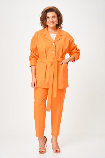 Брюки, жакет Andina city 9077-25 оранжевый - фото 6