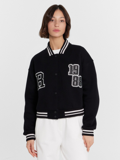 Бомбер Mark Formelle 172097/1/24-30284П-7П-2 черный_печать_475_D_вышивка - фото 15