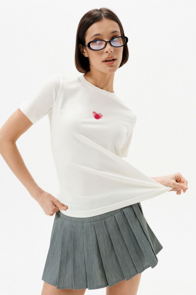 Футболка 10DENCY 23333 молочный/красный - фото 4