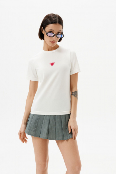 Футболка 10DENCY 23333 молочный/красный - фото 1