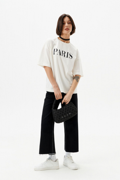 Футболка 10DENCY 23335 молочный/черный - фото 5