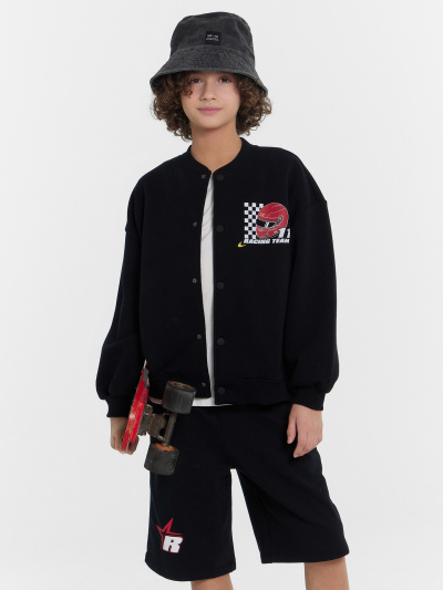 Толстовка Mark Formelle 363333/1/24-32092П-7П черный_печать_2_сл_на_ЛВ_дет_2_сл_на_спинке - фото 6