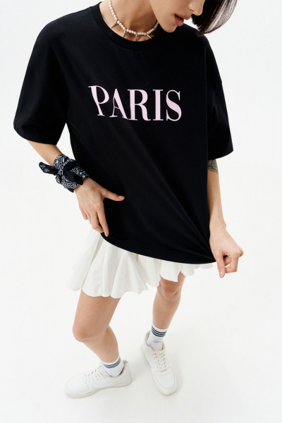 Футболка 10DENCY 23335 черный/розовый - фото 5