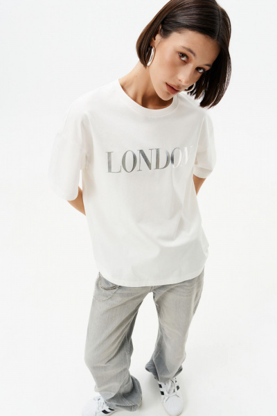 Футболка 10DENCY 23337 молочный/серебристый - фото 6