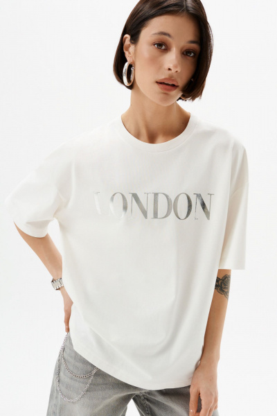 Футболка 10DENCY 23337 молочный/серебристый - фото 4