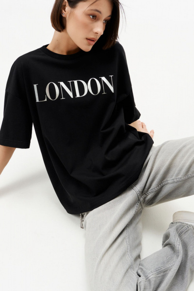 Футболка 10DENCY 23337 черный/серебристый - фото 7