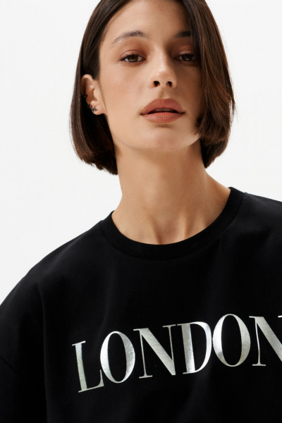 Футболка 10DENCY 23337 черный/серебристый - фото 4