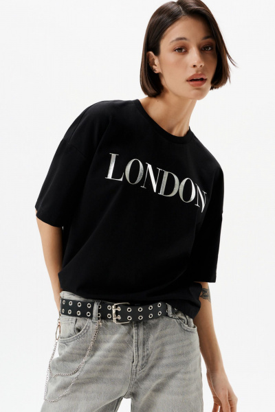 Футболка 10DENCY 23337 черный/серебристый - фото 3