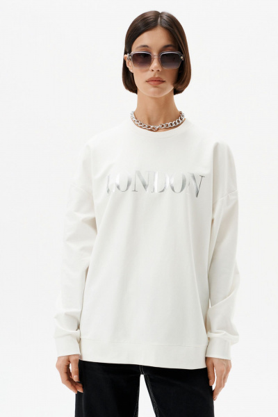 Свитшот 10DENCY 23338 молочный/серебро - фото 7