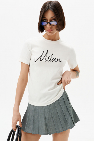 Футболка 10DENCY 23339 молочный/черный - фото 1