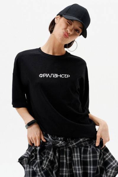 Майка 10DENCY 23470 черный/молочный - фото 7