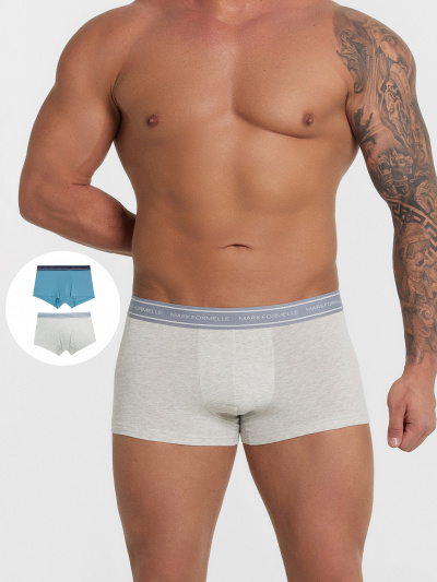 Трусы Mark Formelle 411124-2/24-3535Ц-5 серый_меланж_4306А_т.бирюза - фото 112