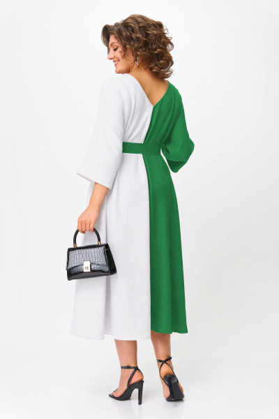 Платье Anastasia 1243.1 зелено-белый - фото 2