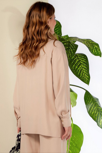 Брюки, рубашка Anastasia К976 бежевый - фото 4