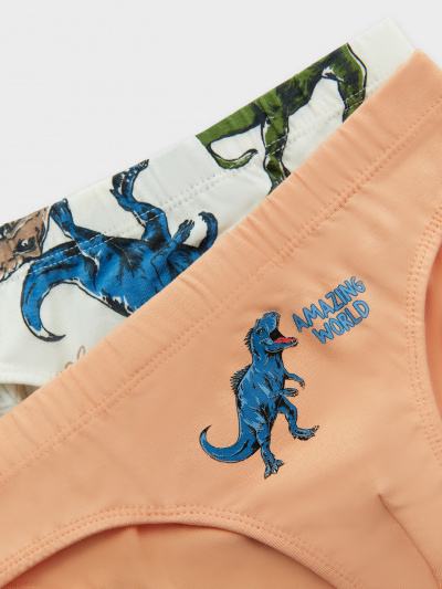 Трусы Mark Formelle 413351-2/24-26952П-5 персик_динозавры_на_молочном_3_сл_1тр_на_дет_пер - фото 6