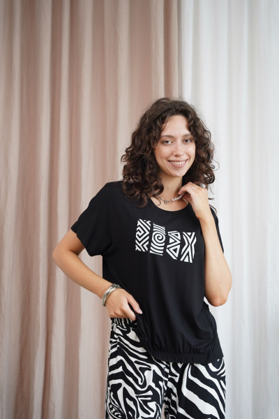 Брюки, футболка Купалинка 33200G.170-176 к.черный_набивка - фото 5