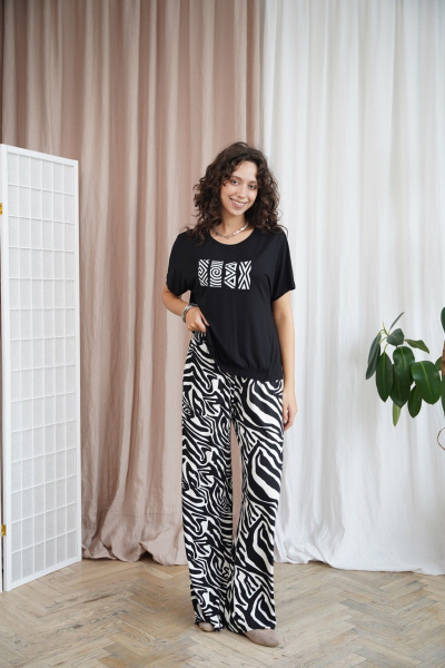 Брюки, футболка Купалинка 33200G.170-176 к.черный_набивка - фото 4