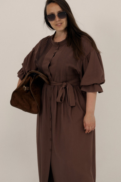 Платье ALIN 3001 шоколад - фото 7