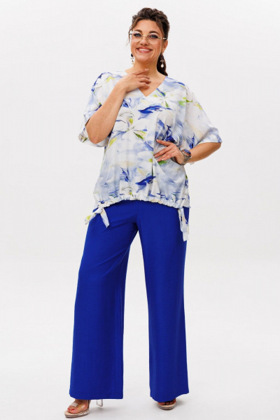 Брюки Anelli 1630.1 лазурь_лилий - фото 10