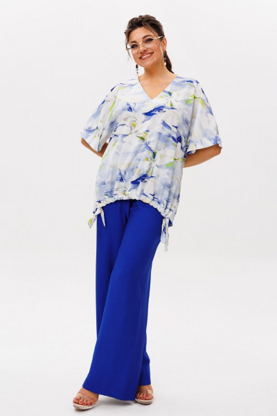 Брюки Anelli 1630.1 лазурь_лилий - фото 7