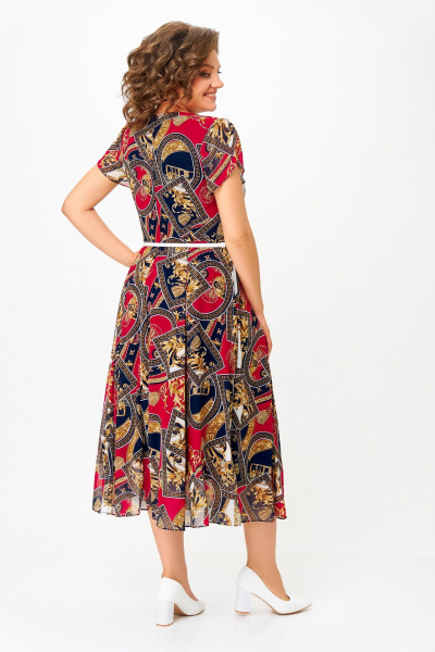 Платье Swallow 843.4 сине-бело-красный_принт - фото 8